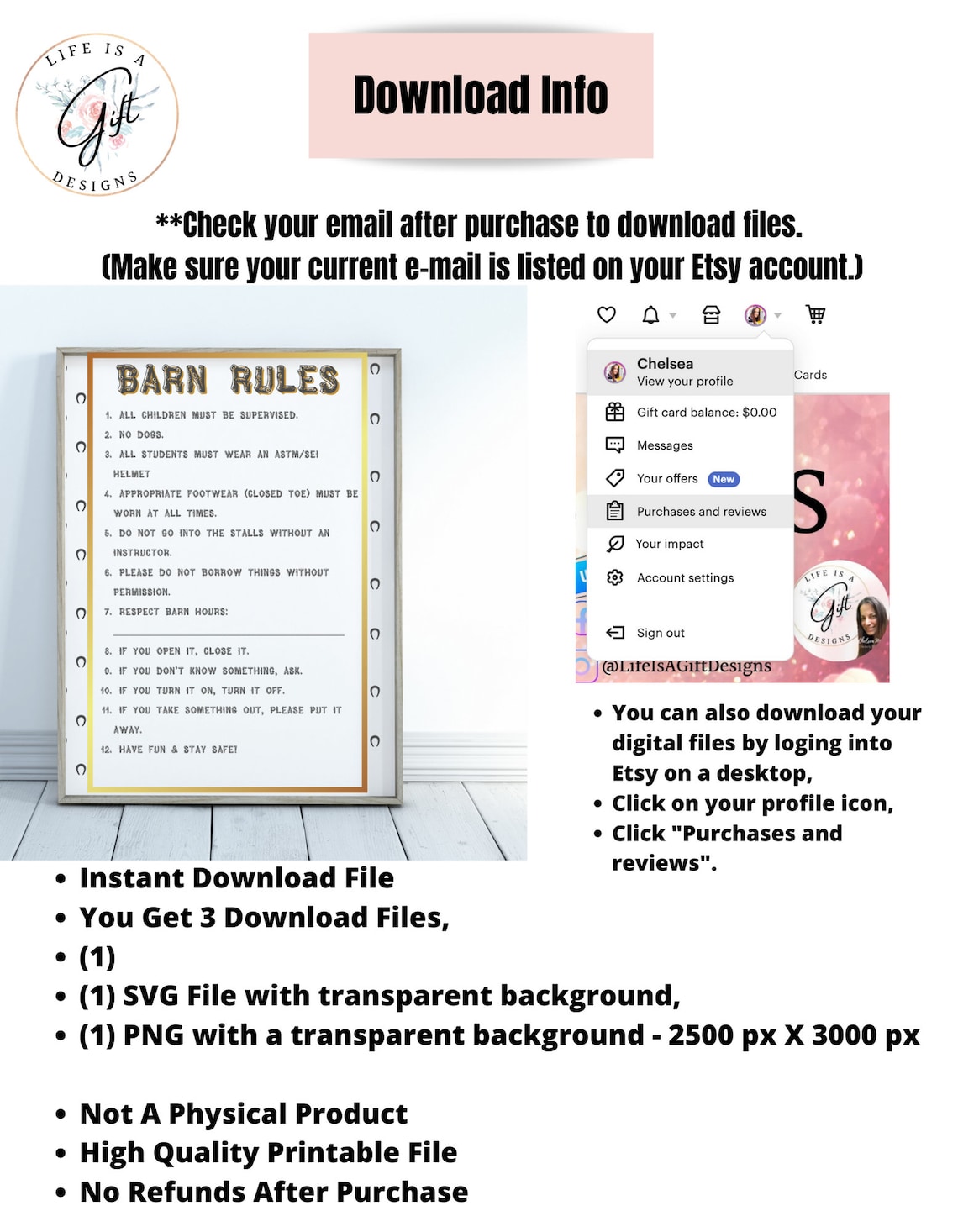 Funny Barn Rules Printable Poster Pdf Svg Png Horse Barn Etsy Australia