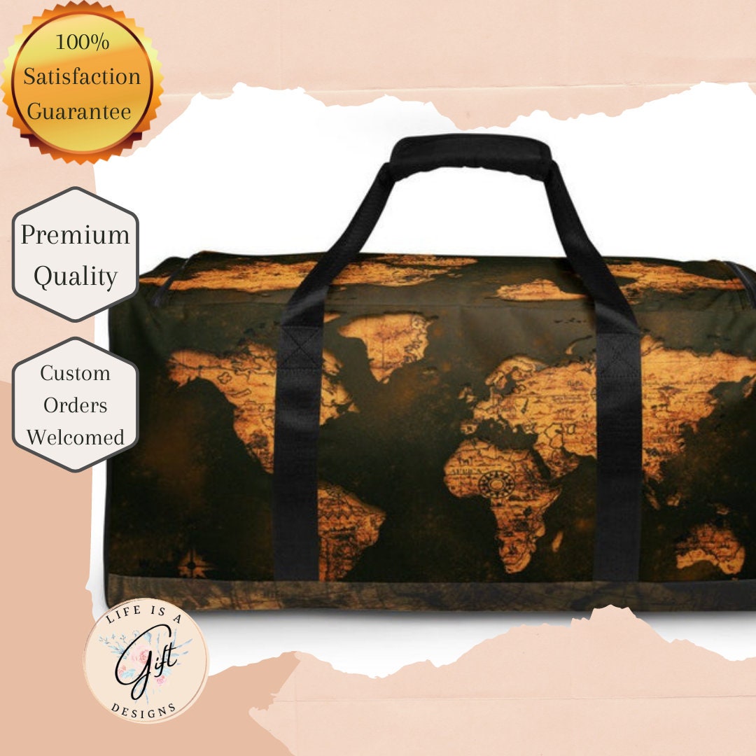 Via Vee World Classic, Bags, Via Vee World Classic Map Duffle Bag Rolling  Luggage