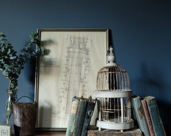 A Beautiful Antique French Decorative Wood And Metal Birdcage.