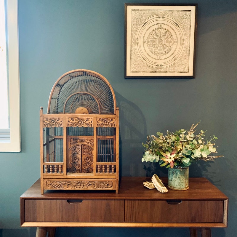 Curated visual reference: Gallery Detail: Wooden Bird Cage