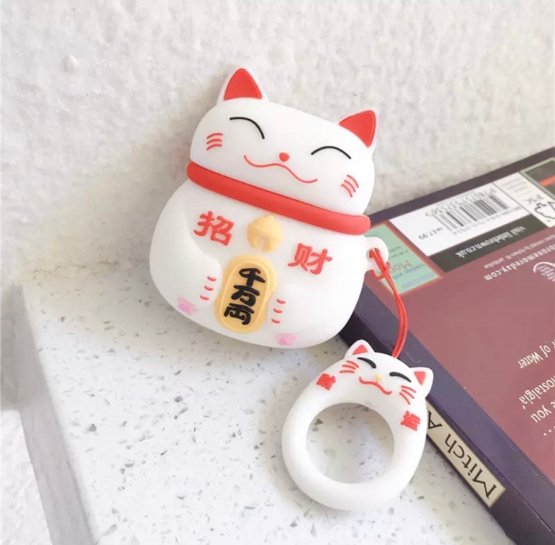 Airpod lucky cat earphone case | cute | good luck| case holder| protect