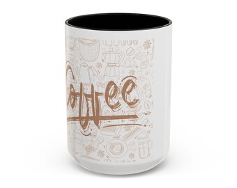 Chic Accent Coffee Mug, Vibrant Color Printing, 11oz or 15oz