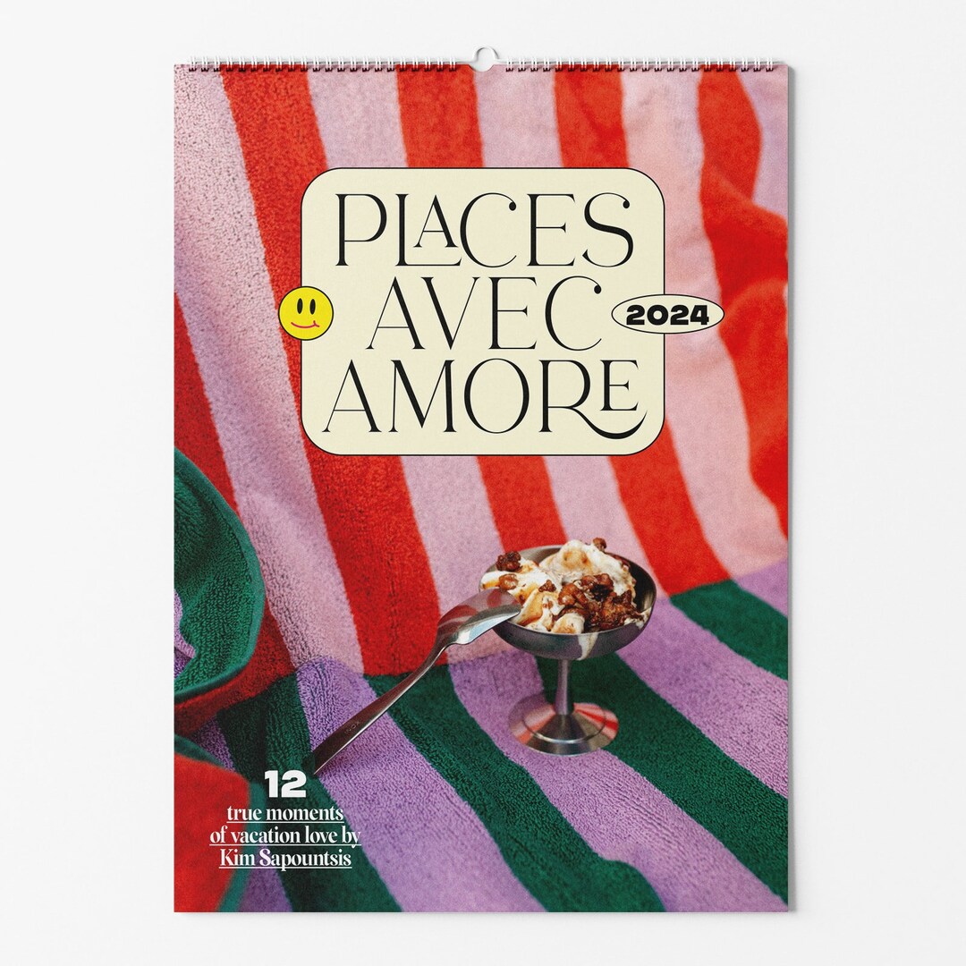 Photo Calendar places Avec Amore 2024 by Kim Sapountsis - Etsy