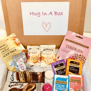 Tea and Biscuit Treat Box/Hug In a Box/Sweet Treat/Pamper Night In/Birthday Gift/Thinking of You