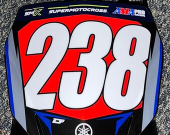 Haiden Deggan #238 SuperMotocross Front Number Plate - Red Plate