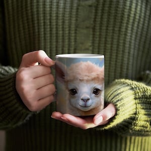 Cute Alpaca Coffee Mug - Cute Baby Animal Mug for Alpaca Lovers, Alpaca, Perfect Gift for Birthdays, Holidays, and Home Decor