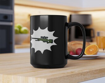 Counter Strike AWP Black Mug, Gamer Gift