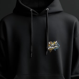 Team Vitality Logo Graffiti Hoodie | Counter-Strike Urban Back Print image 1
