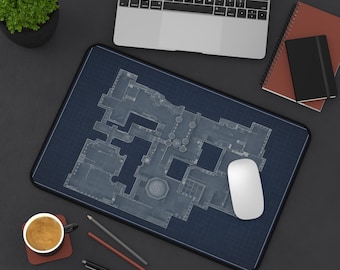 Alfombrilla de ratón con mapa azul de Counter-Strike Dust 2 (30 x 45 cm)