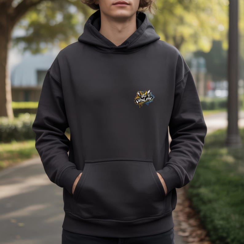 Team Vitality Logo Graffiti Hoodie | Counter-Strike Urban Back Print image 2