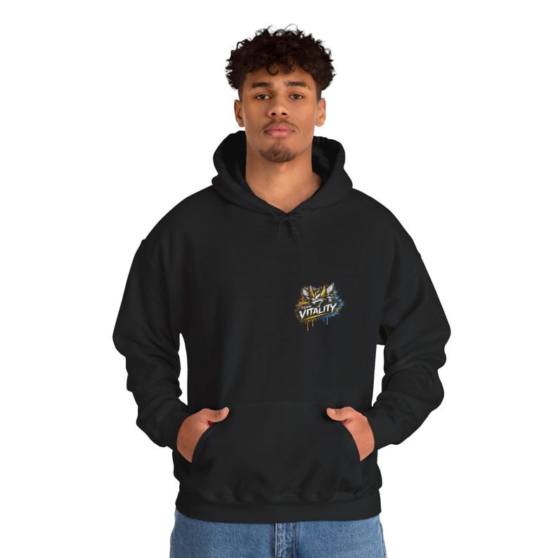 Team Vitality Logo Graffiti Hoodie | Counter-Strike Urban Back Print image 5