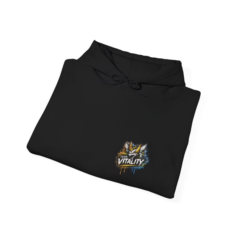 Team Vitality Logo Graffiti Hoodie | Counter-Strike Urban Back Print image 4