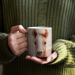 Cute Foal Coffee Mug - Cute Baby Animal Mug for Animal Lovers, Horse Baby, Perfect Gift for Birthdays, Holidays, and Home Decor