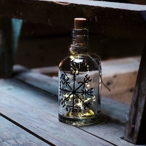 light bottle, symbol, Vegvisir, signpost, lights, Scandinavian, myth, legend, Viking, bottle light