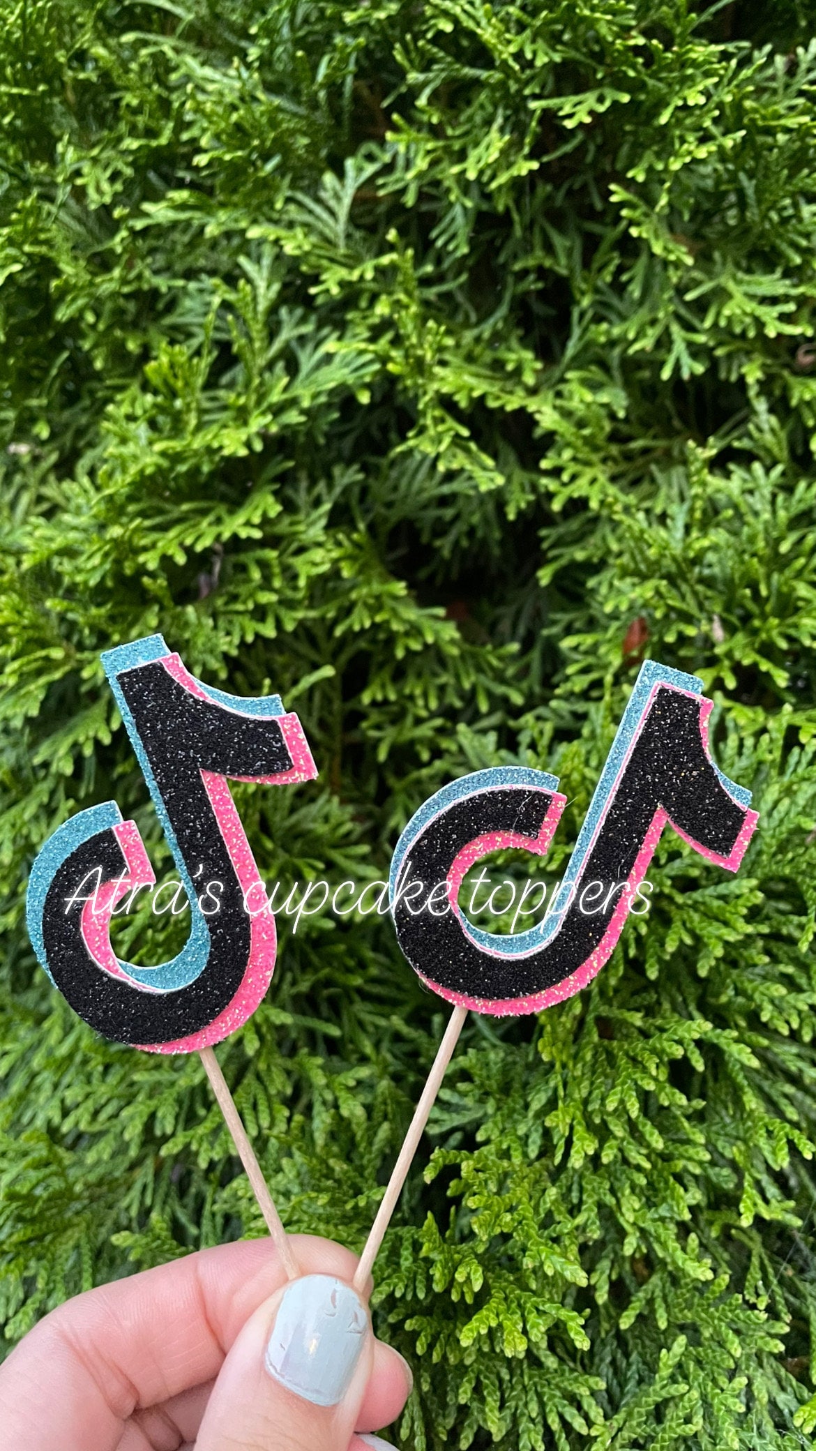 Set of 12 Tiktok Cupcake Toppers Tiktok Tiktok Topper Tiktok Etsy
