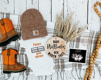 Western Baby Pregnancy Announcement: Future Gate Opener (Digital)