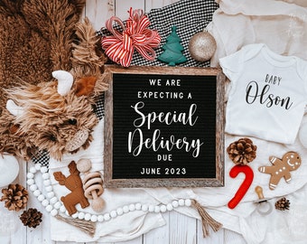 Digital pregnancy announcement | We are expecting a special delivery | Christmas  announcement | ultrasound | personalized  pregnancy