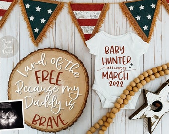 PREGNANCY ANNOUNCEMENT DIGITAL | military pregnancy announcement | patriotic | pregnancy reveal | digital download for facebook | instagram