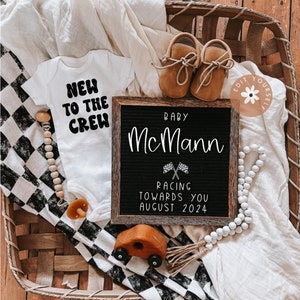 Racing Car Theme Pregnancy Announcement: Edit Yourself Template (Digital)