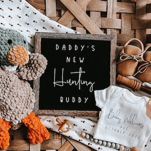 DIGITAL PREGNANCY ANNOUNCEMENT Duck hunting theme, daddy's new hunting buddy | social media | | ultrasound | Hunting theme | instagram