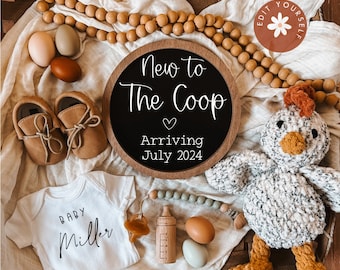 Chicken Theme Pregnancy Announcement: Farm Reveal (Digital)