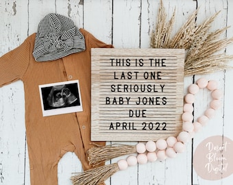Funny pregnancy announcement | This is the last one seriously | baby girl | digital download | gender reveal | for instagram | for facebook