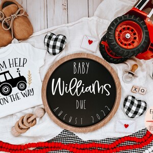 Farm help on the way, valentines, Gender neutral | digital pregnancy announcement | pregnancy reveal |  Corjl | editable template farm theme