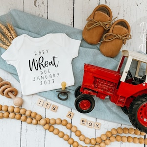 Es un niño / tractor / Descarga digital de anuncios de embarazo / western / publicación en redes sociales personalizada / niño tractores camiones granja