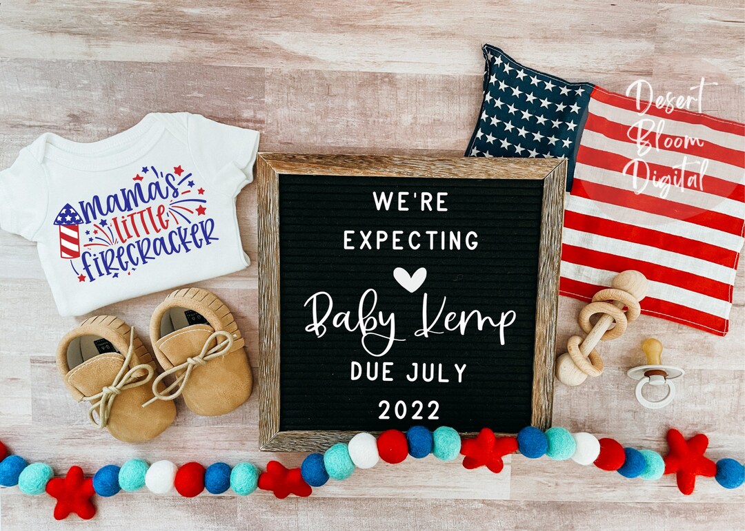Fourth of July Pregnancy Announcement: Mama's Little Firecracker ...