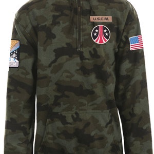 Aliens - Colonial Marines quarter zip Polar fleece hoodie