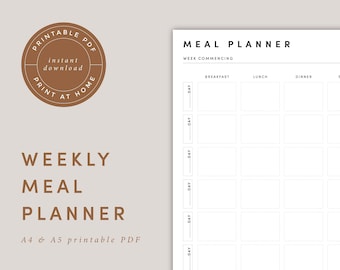 Weekly Planner Printable &amp; Digital Daily Planner Printable - Etsy