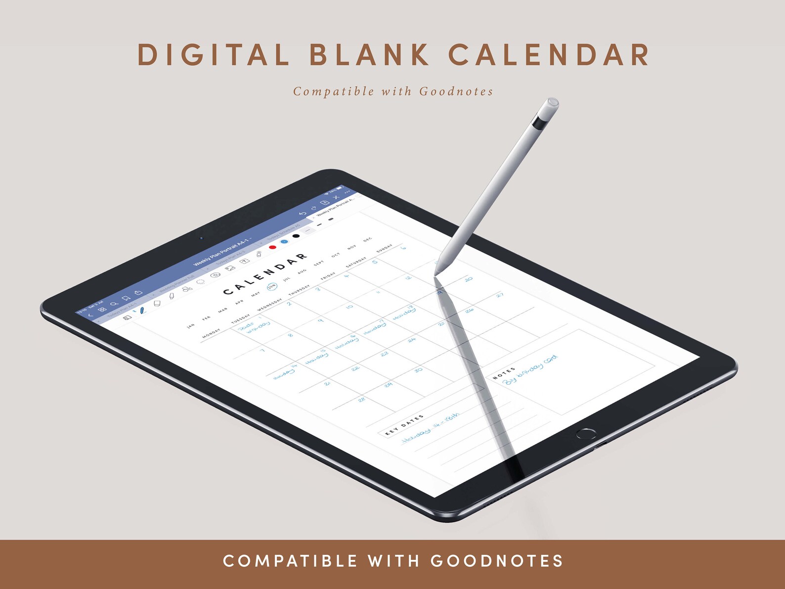 Blank Monthly Calendar Portrait Template, Printable Calendar Blank ...