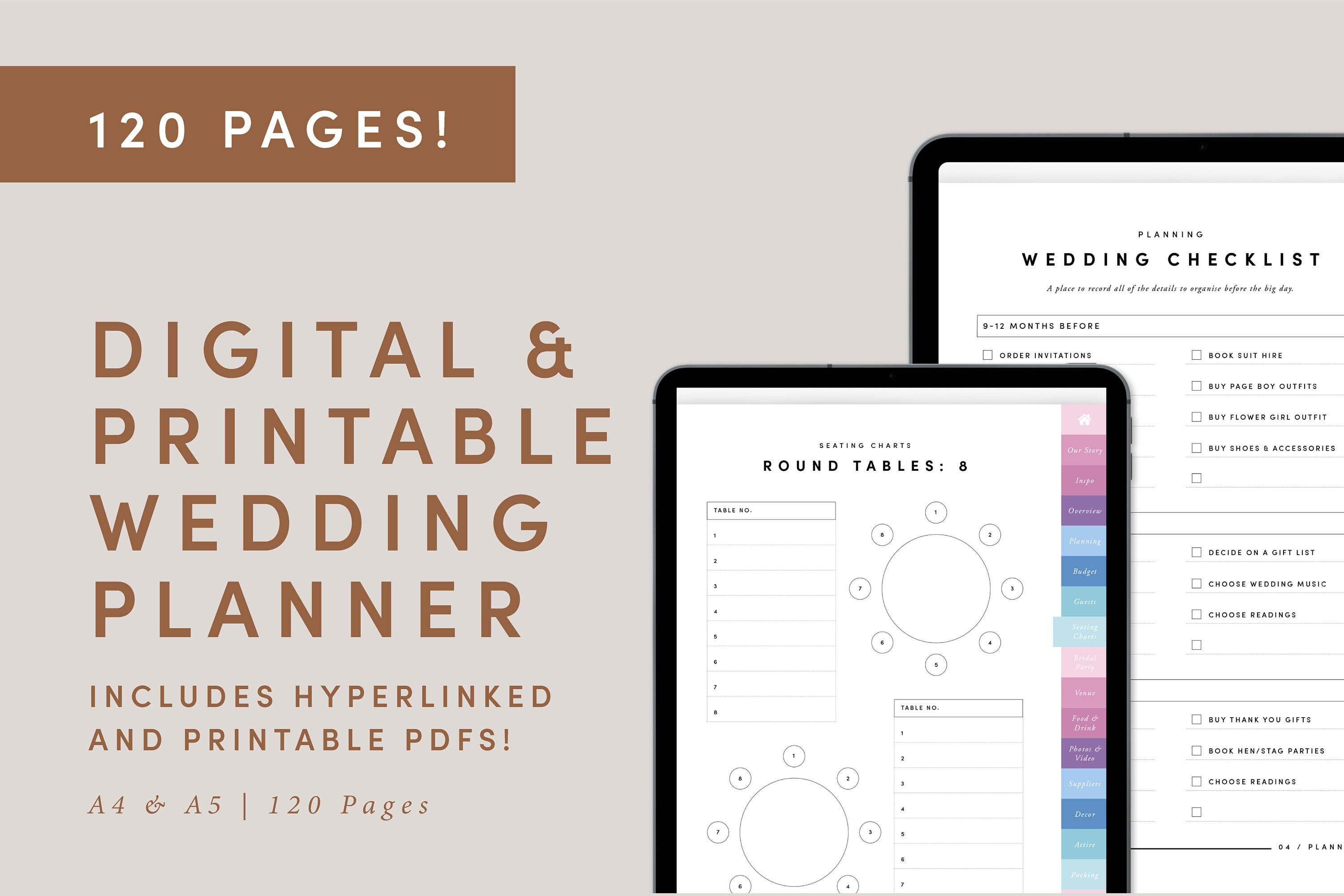 Printable Wedding Planner Digital Wedding Planner Kit Etsy UK