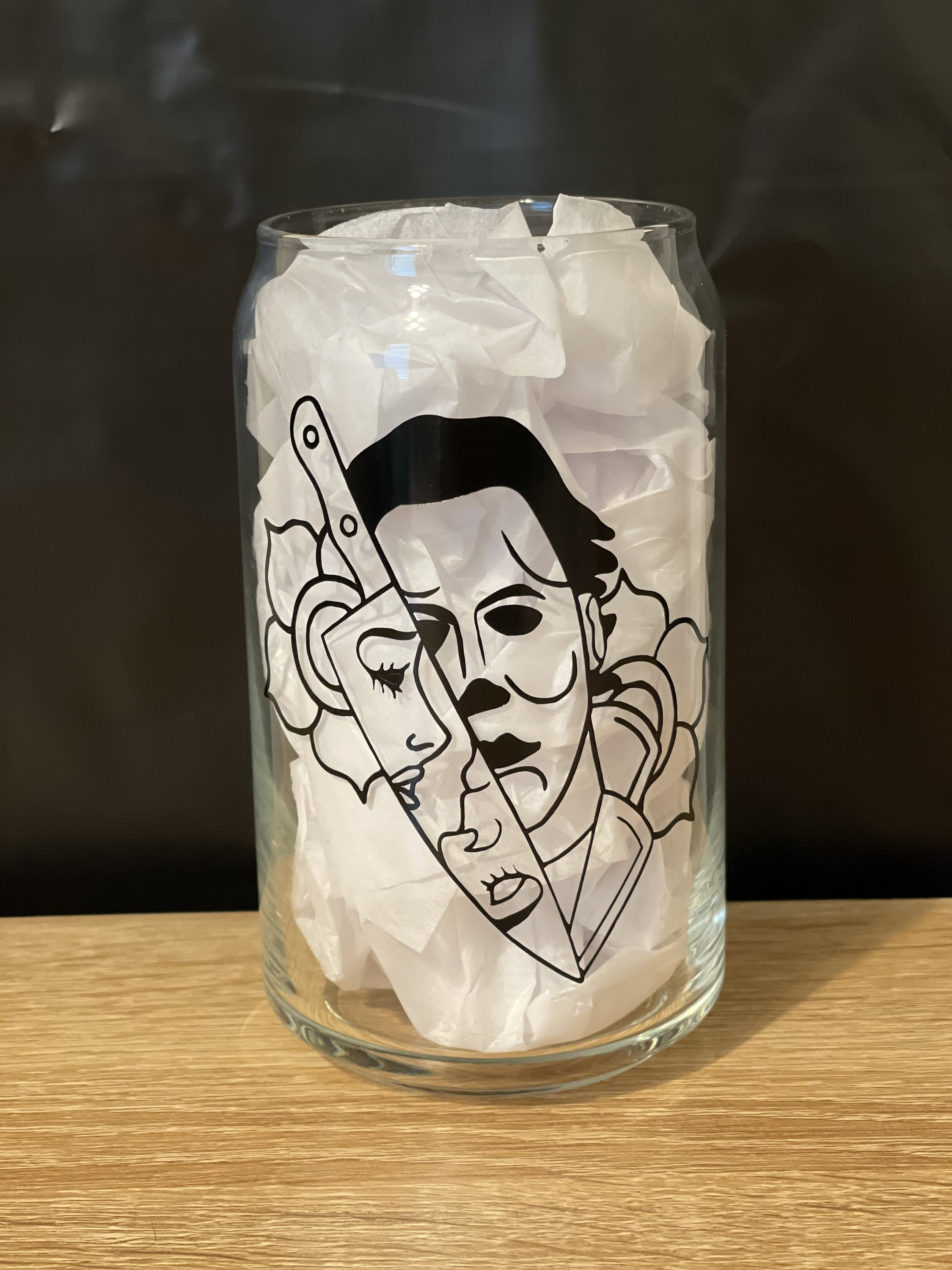 Michael Myers Beer Can Pint Glass Etsy