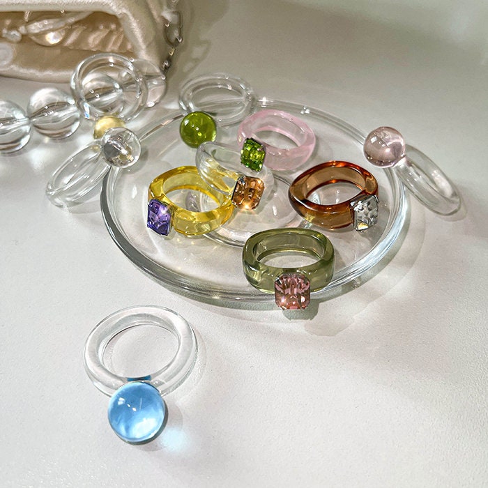 Vintage resin sale rings