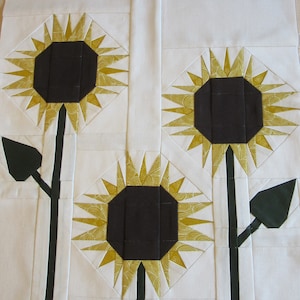 Sunflowers / Sunflower Foundation Paper Piecing / PDF Pattern