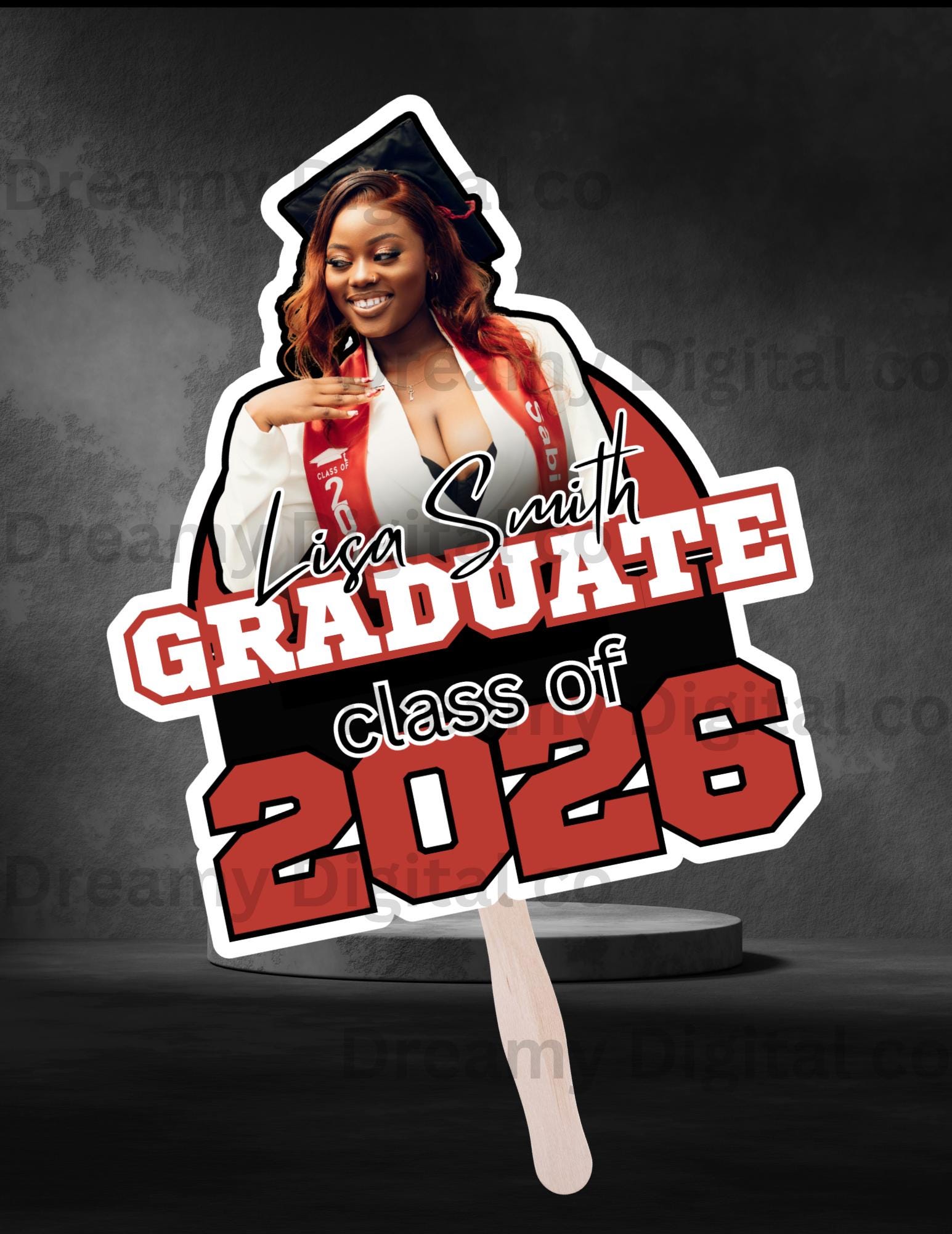 Graduation Fan Canva Editable Template 2026, Class of 2026, High School ...