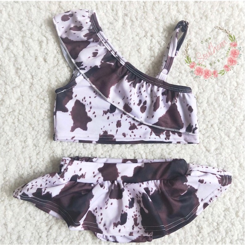 Cow Print Baby Swim Suit Cow Print Bathing Suit Baby Full Etsy Hong Kong