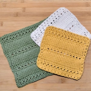 Crossroads Clusters Washcloth Crochet Pattern