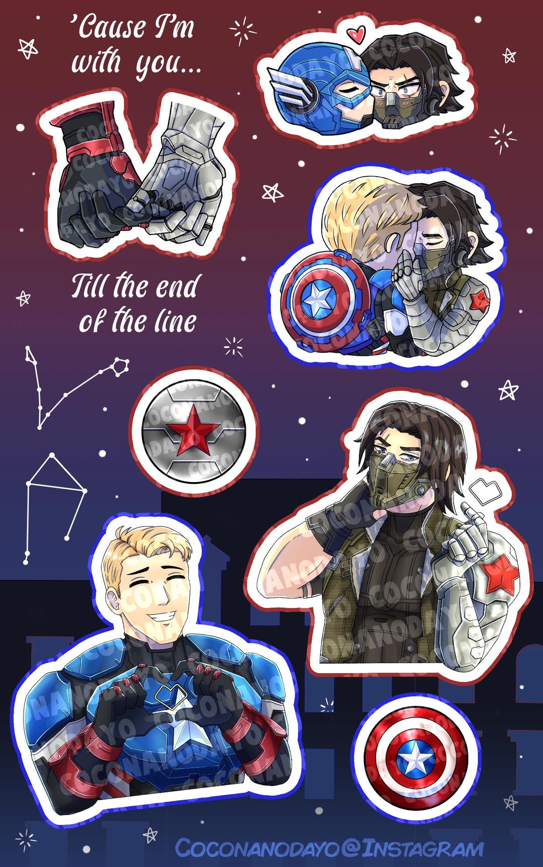 Marvel Rivals Sticker Sheets Invisible Mvl Rivals Stucky Star Holo Vinyl Stickers Sheet || Cptn America-bucky ...