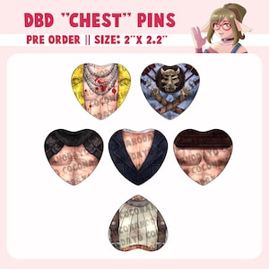 DbD Killers Heart &quot;Chest&quot; Pins