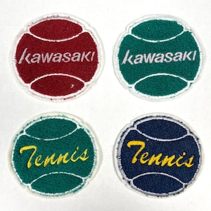 Kawasaki Tennis Patch Embroidered Badge Sew On Emblem Set of 2