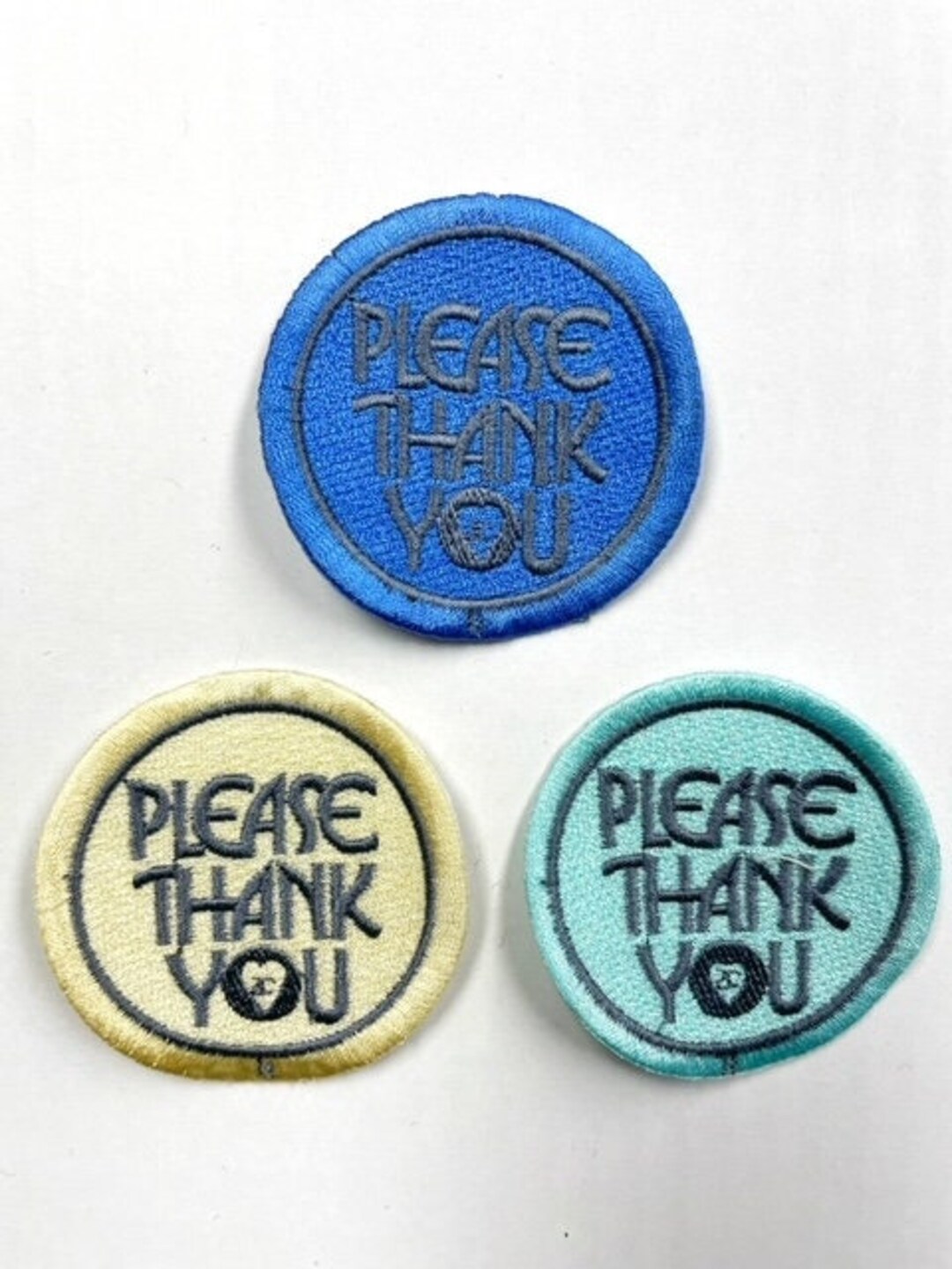 Please Thank You Embroidered Badge Sew on Patch - Etsy