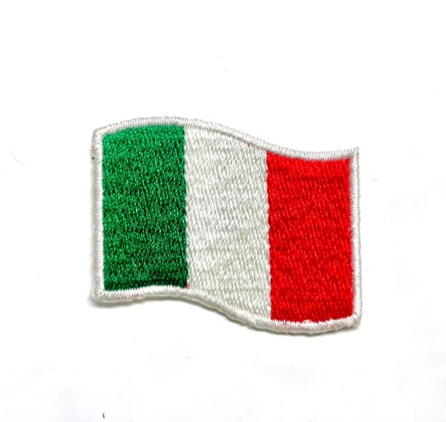 Patch Ricamato Bandiera Italia &ndash; Iron On E Sew On, Distintivo In Tessuto UK