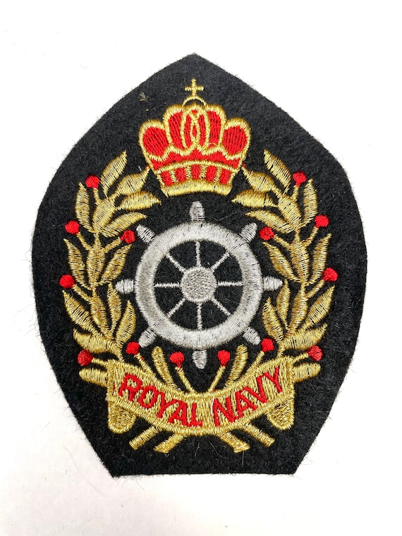 British Royal Navy Patch Embroidered Badge Sew On Emb… Gem