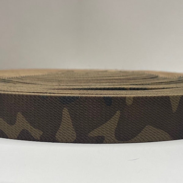 25mm / 1 INCH Camouflage Elastic band webbing sold by the meter military army tactical gear accessories