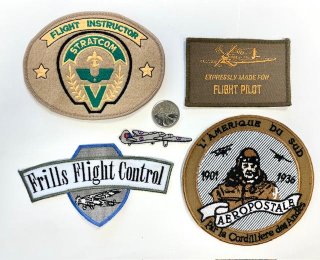 Vintage Air Force Flight Pilot Army Single Pilot Jet Aviation Embroidered Embroidery Patch Badge Iron Sew On Emblem Set of 5