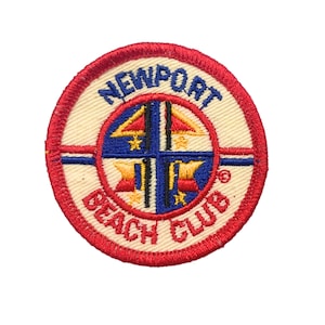 Vintage Newport Beach Club Embroidery Patch Iron On Clothing Accessories Rhode Island California