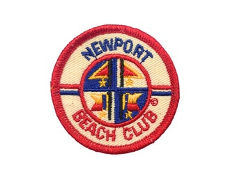 Vintage Newport Beach Club Embroidery Patch Iron On Clothing Accessories Rhode Island California