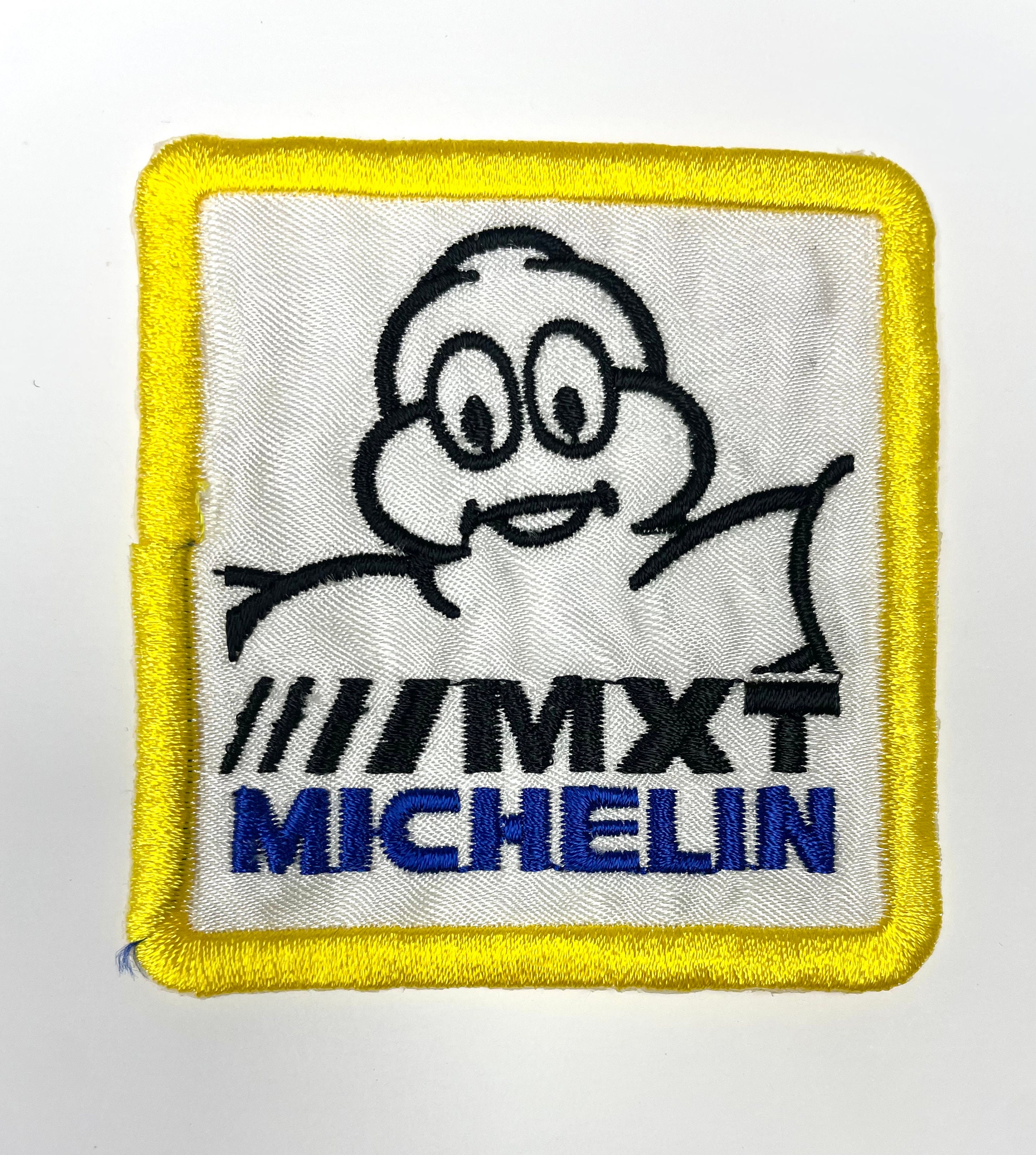 MICHELIN patch thermocollant LOGO bleu blanc 11,2 x 2,7 cm BIBENDUM écusson